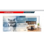 Фасад LuxeForm Acryl GL-802U Серый шелк, глянец, толщина 18,4мм, основа МДФ, обратная сторона-высокопрочное покрытие в цвет